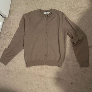 Set active tan cardigan XS